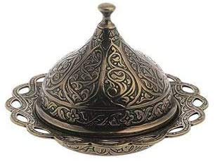 Authentic Green 6-Piece Turkish Espresso Coffee Cup Set with Saucers & Lids - Traditional Ottoman Tulip Motif (Lale) - Perfect for Home, Cafe & Gift Giving - Multiple Color Options Available
