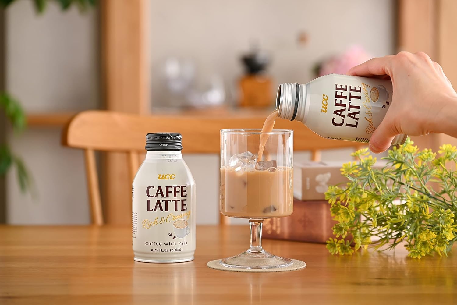 UCC Caffe Latte & Matcha Latte Variety Pack - 8.79 Fl Oz (Pack of 6) | Ready to Drink Coffee & Tea | Imported from Japan | Perfect for Office, Travel & Quick Breakfast