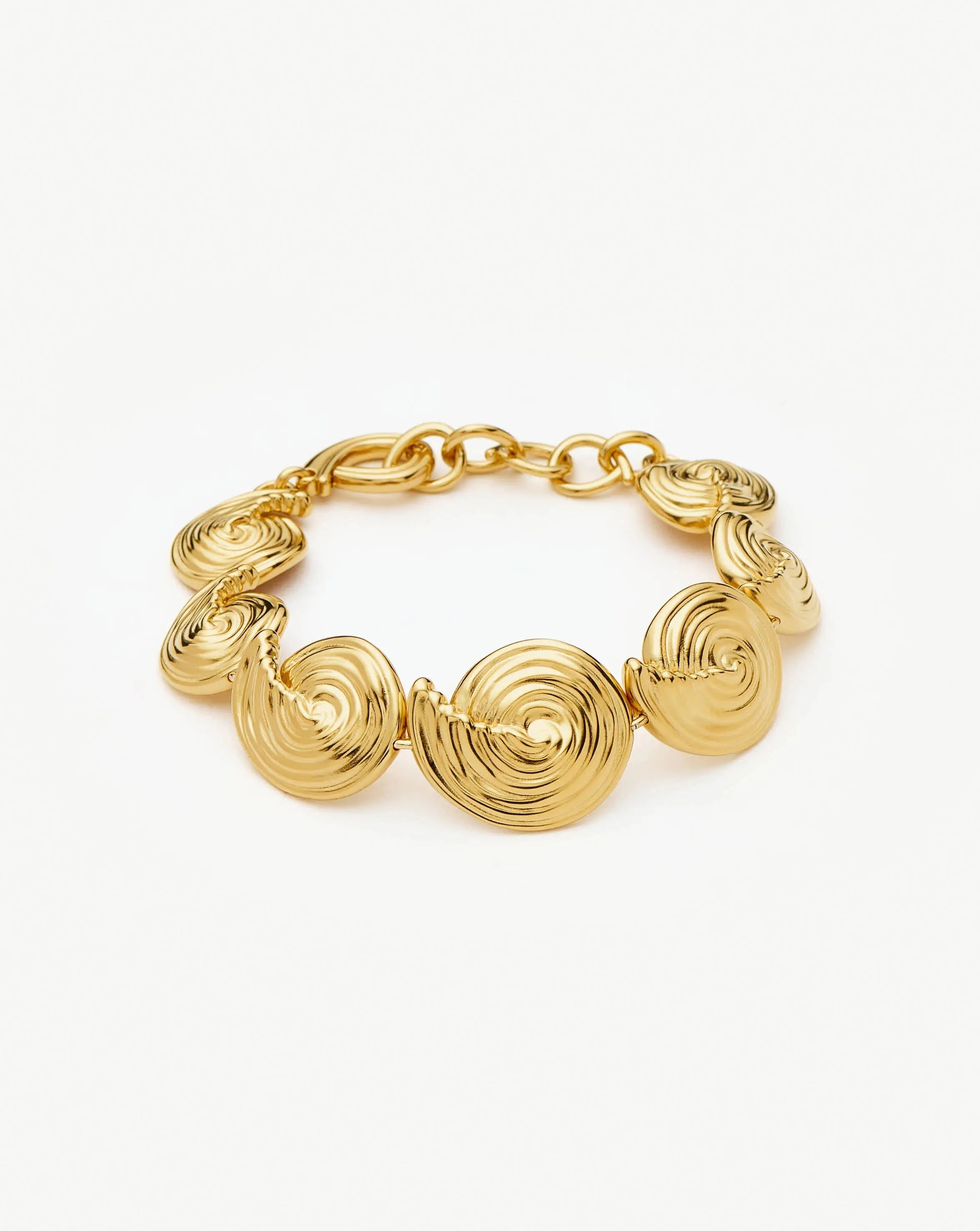 18k Gold Plated Spiral Statement Chain Bracelet for Women - Elegant Fashion Jewelry for Parties, Weddings & Everyday Wear