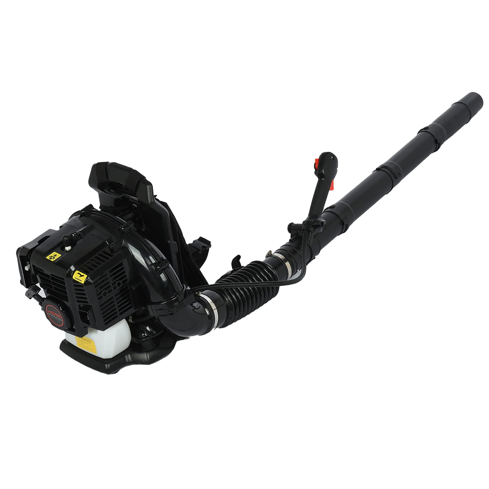 Powerful 63cc 2-Cycle Gas Backpack Leaf Blower - 2.3HP 650CFM 230MPH with Extension Nozzle for Lawn, Garden & Yard Maintenance (Black) - Ideal for Fall Leaf Cleanup, Landscaping & Commercial Use