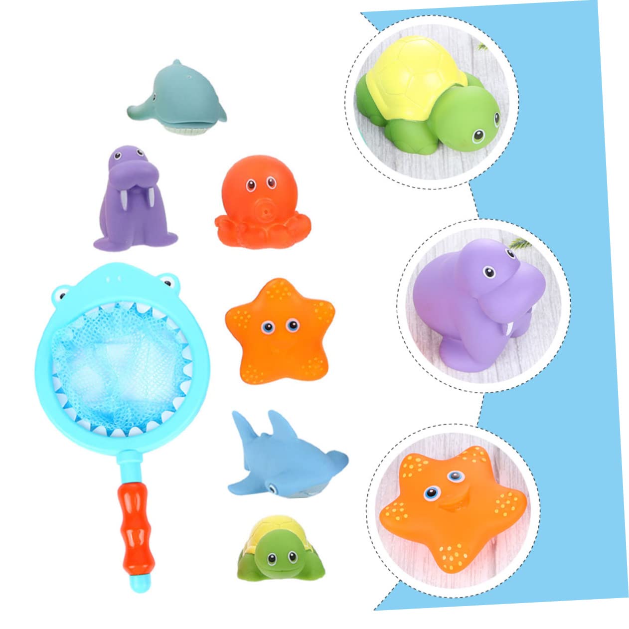 DRESSOOS 12-Piece Floating Animal Bath Toys Set - Fun Bathtub & Shower Toys for Toddlers & Kids - Waterproof Plastic Duck, Fish & Sea Creature Bathing Toys for Boys & Girls - Perfect for Sensory Play & Bath Time Fun