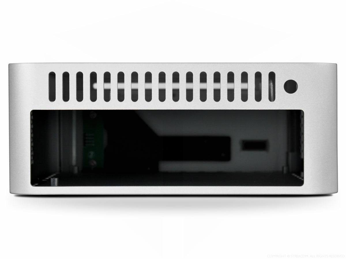 Streacom F1C Evolution PC Case - Silver or Black (ST F1C EVO / ST F1CWS EVO) | Compact Mini-ITX Chassis for Home Theater & Gaming PC Builds