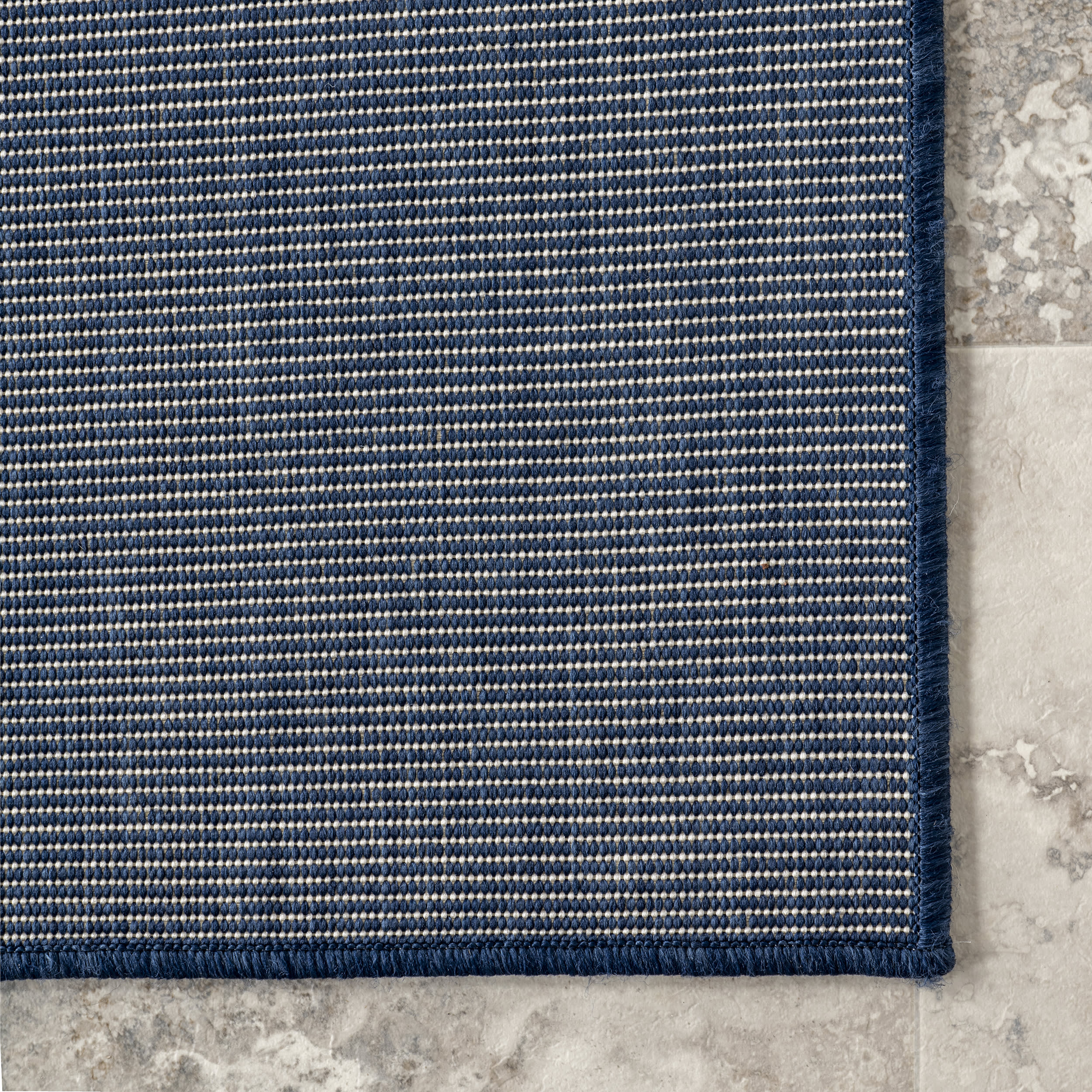Dorinda Hazy Solid Indoor Outdoor Rug - Soft Non-Slip Area Carpet for Living Room, Bedroom, Patio - Navy Blue Home Decor