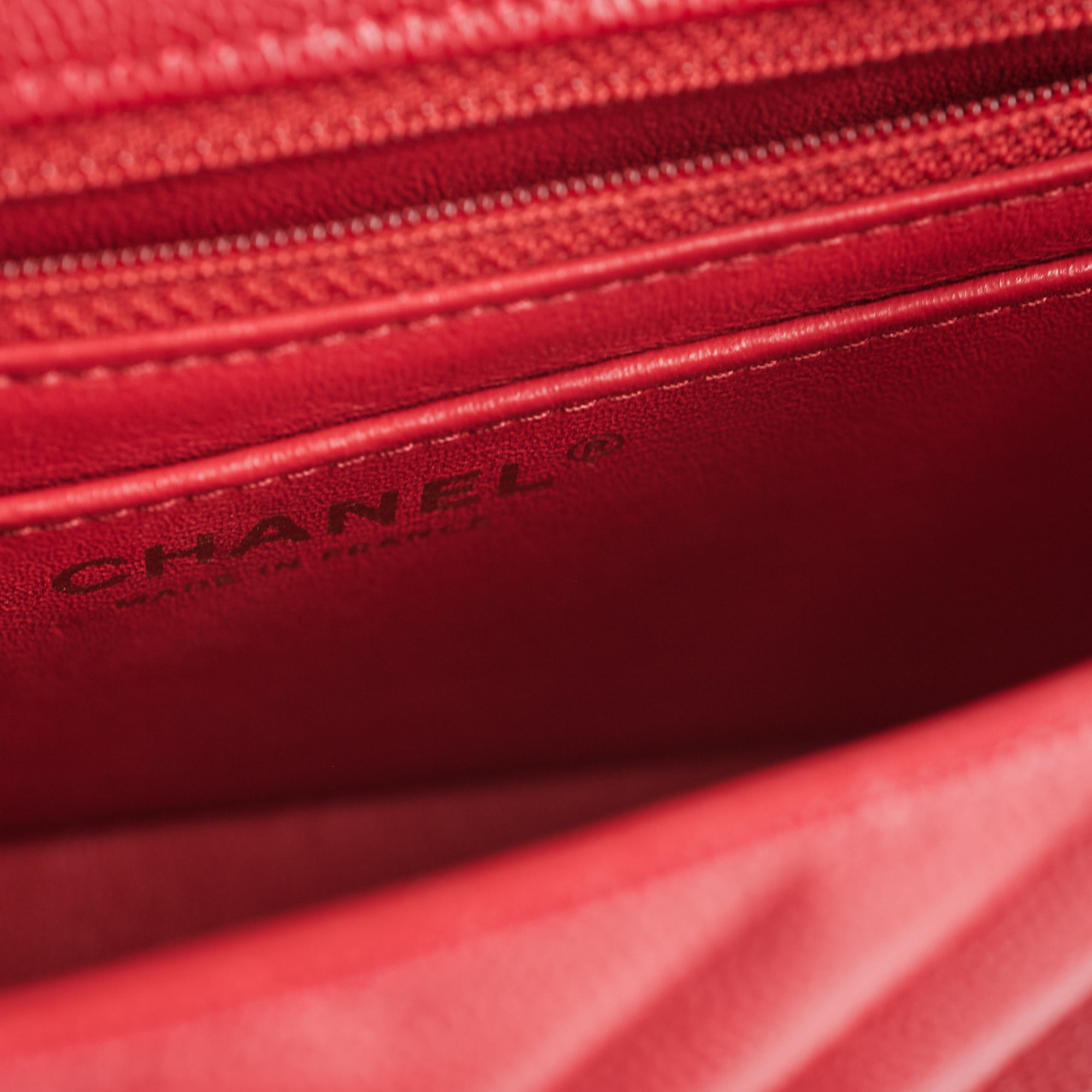 Chanel 18B Chevron Rectangular Mini Bag in Red - Luxury Crossbody Purse for Women, Perfect for Parties & Evening Events