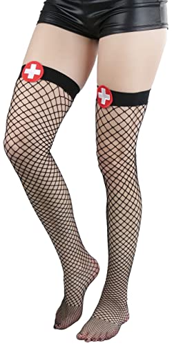 Diamond Net With Cross Applique - Black/Red