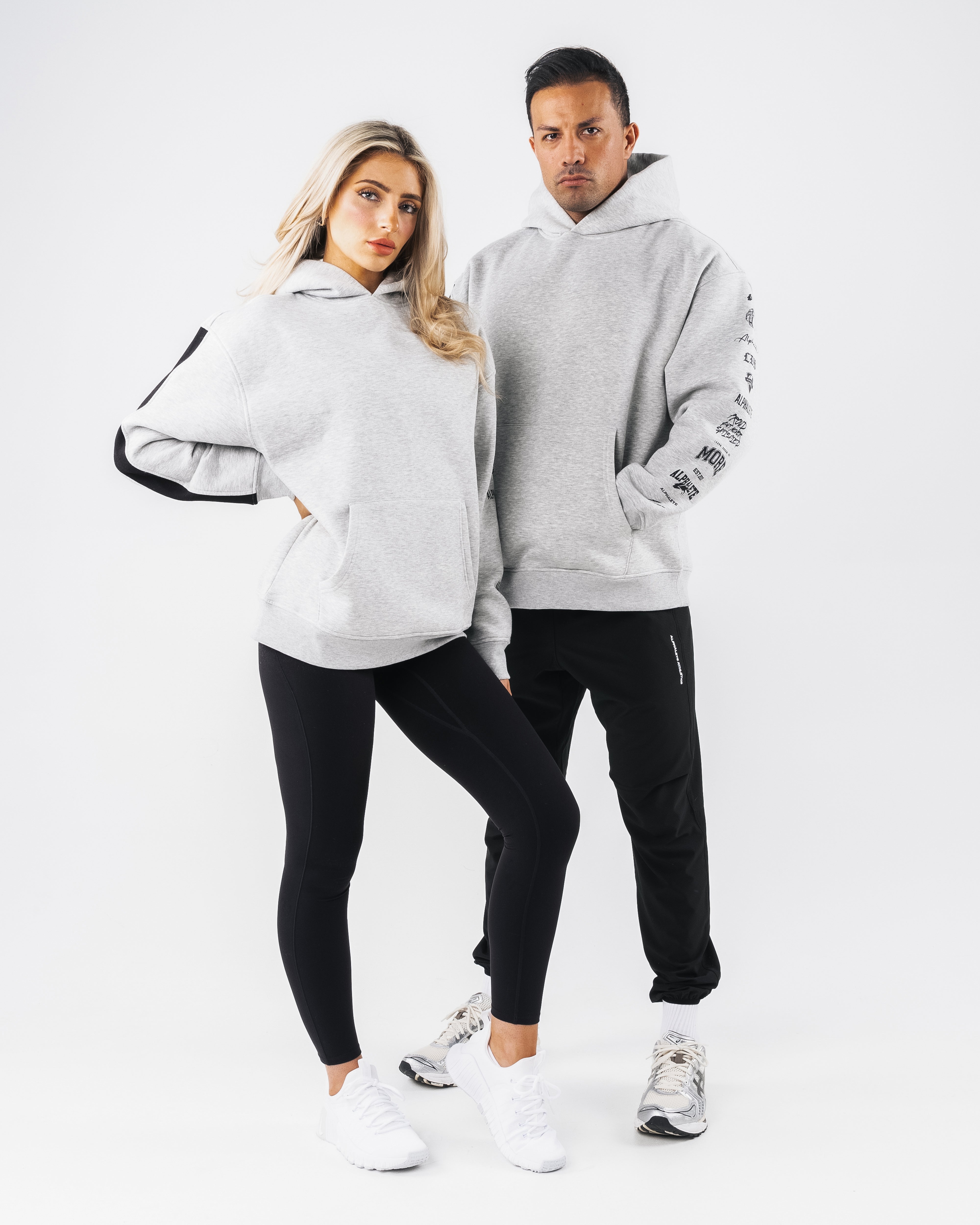 Core Stripe Hoodie for Men & Women - Soft Heather Grey Pullover Sweatshirt | Casual Streetwear, Loungewear, and Outdoor Activities