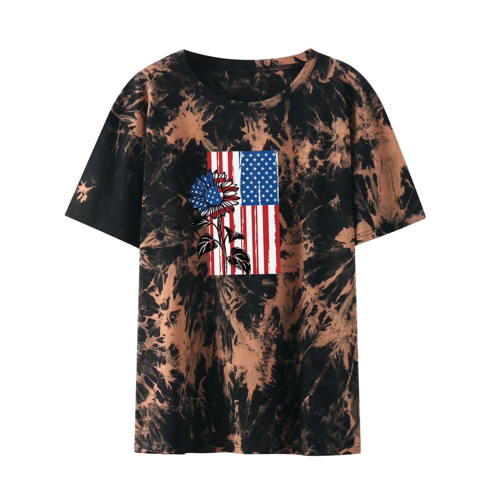 Women's Casual T-Shirts - Summer Cute Printed Tee, Loose Fit Plus Size Short Sleeve Blouse, Sexy Comfortable Tunic Top for Everyday Wear, Outings & Vacation