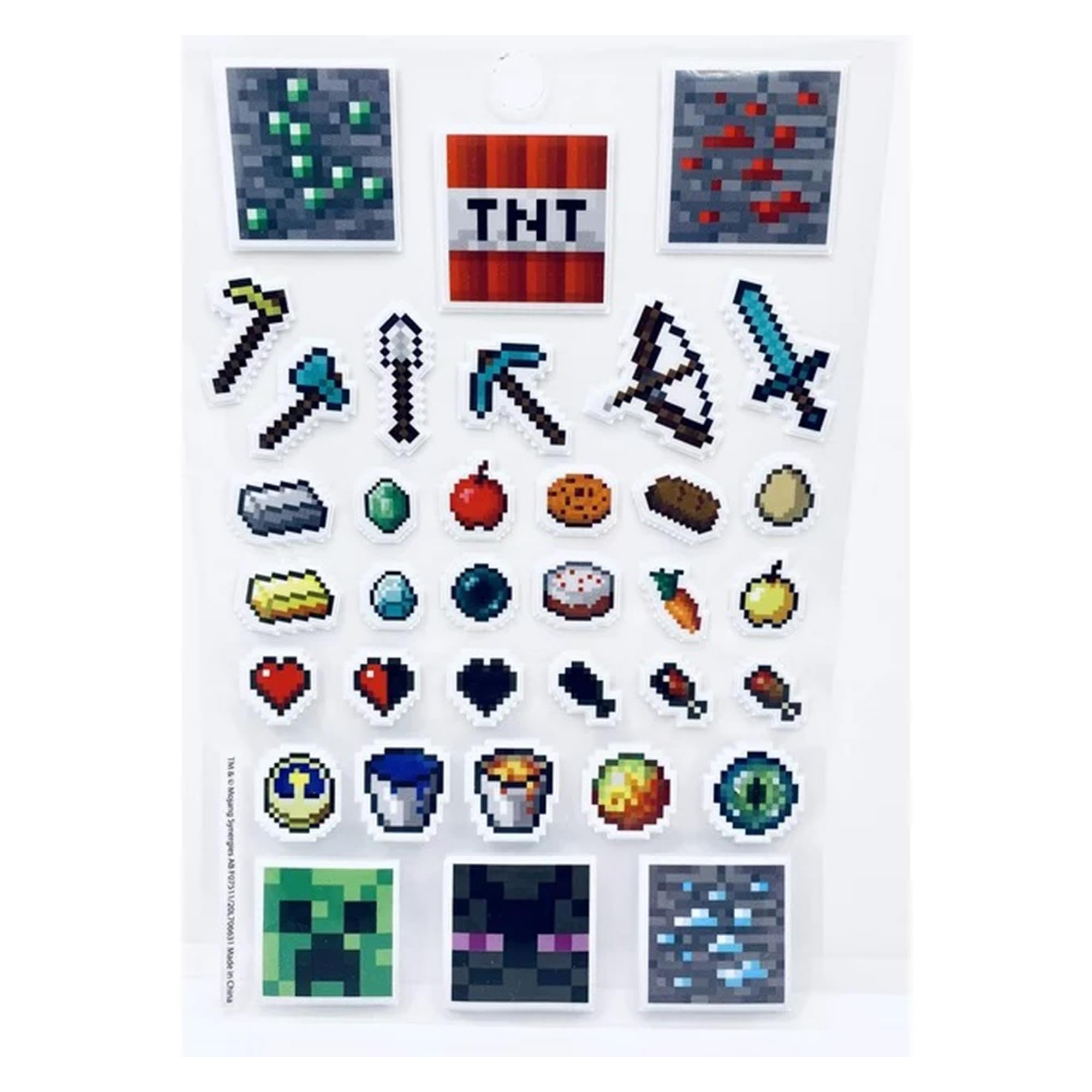TUGOKU Kids Camera & Minecraft Sticker Book with 300+ Puffy Stickers - Fun Creative Activity for Boys & Girls, Birthday Party Favors, Travel Entertainment