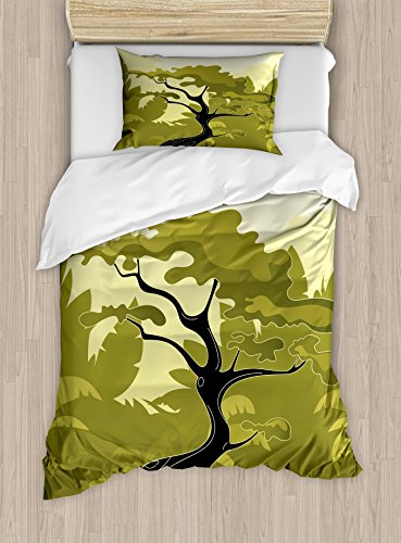 Pale Yellow Olive Green