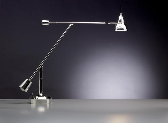 TECNOLUMEN EB 27 Table Lamp - Bauhaus Style Desk Light with Chrome Finish | Perfect for Modern Living Room, Office, or Bedroom Lighting