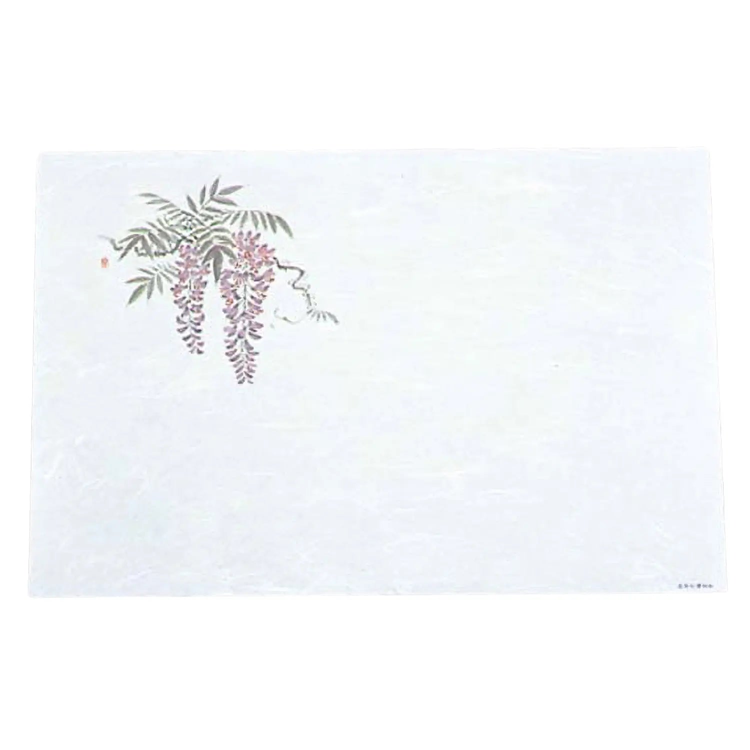 Artec Washi Paper Placemats - 100 Pack Purple Wisteria Floral Design for Japanese Style Dining, Party Decor & Table Setting