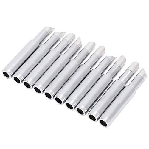 Lead-Free Soldering Iron Tips Kit - 10pcs High-Quality Long-Lasting Tips for Large Welding Areas & Pads | Perfect for Electronics Repair, DIY Projects & Solder Stations