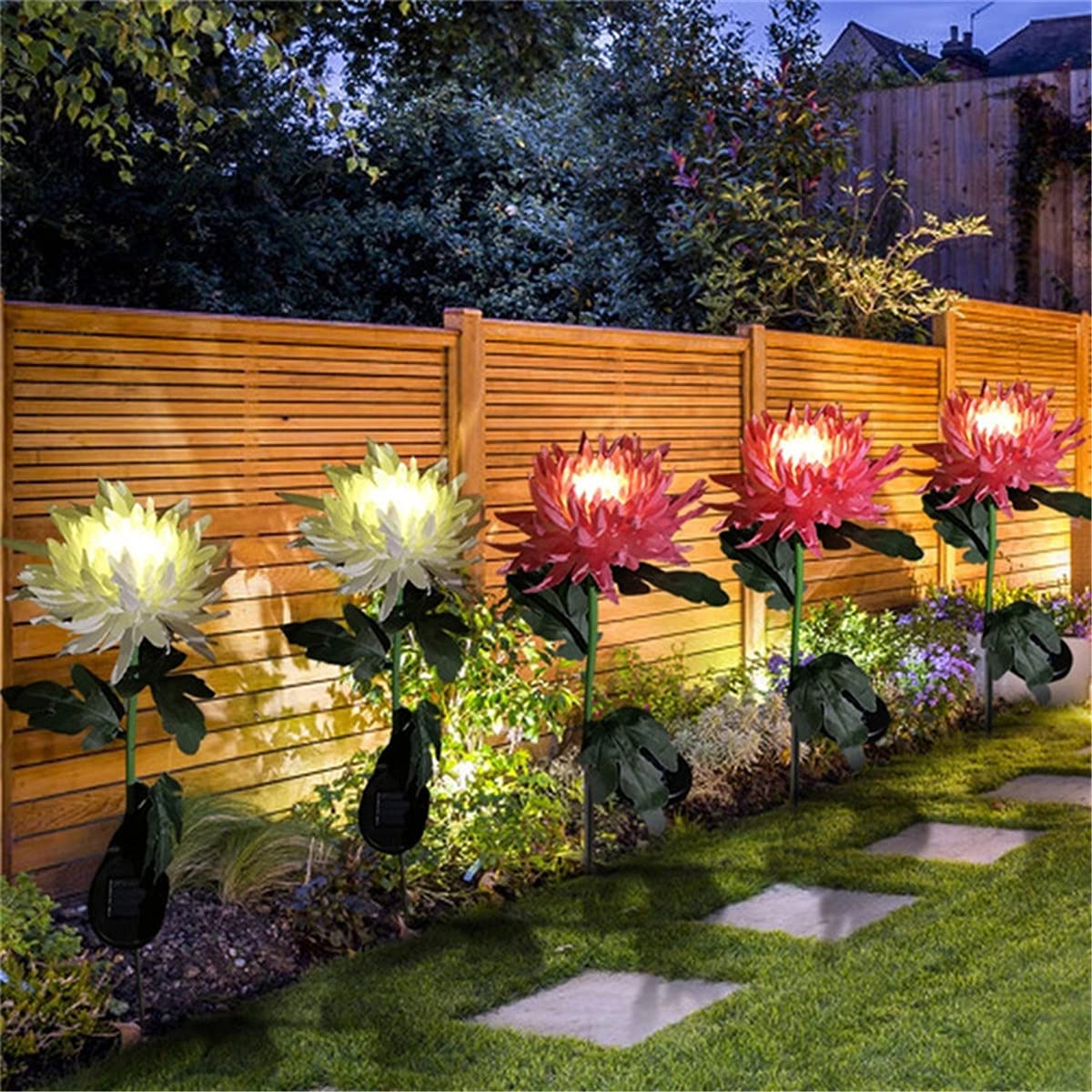 YIMISHION 2 Pack Solar Lights Outdoor Waterproof - Sunflower Garden LED Solar Lights for Patio, Lawn, Yard, Pathway - Pink Decorative Solar Lights for Outdoor Garden Decor | Perfect for Evening BBQs, Romantic Pathways & Landscape Lighting