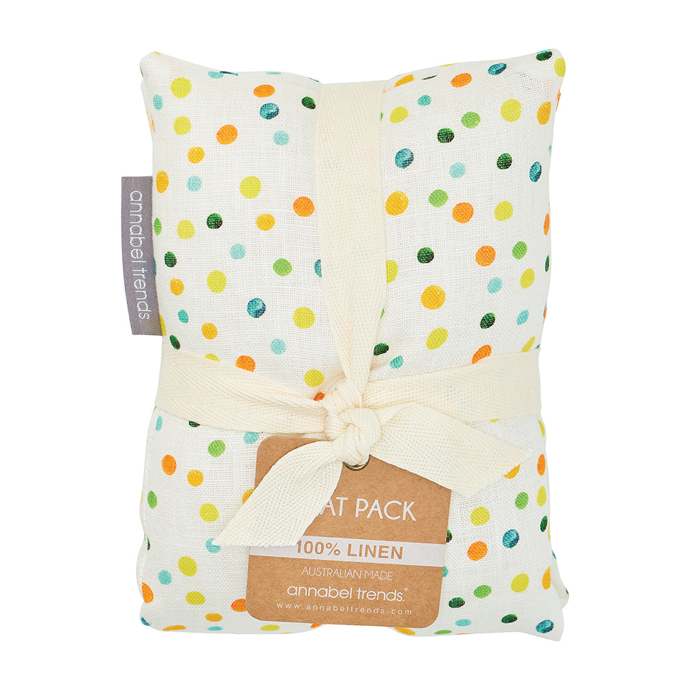Annabel Trends Linen Heat Pack Pillow - Soothing Hot & Cold Therapy for Neck, Back & Shoulder Pain Relief - Perfect for Home, Office & Travel Use