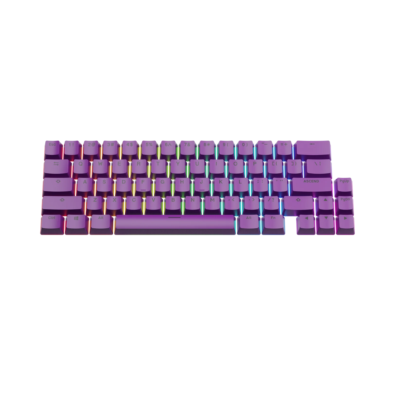 Epic Purple Keycaps for Mechanical Keyboards - Durable PBT Keycaps for Gaming & Typing - Perfect for PC, Mac & Laptop Keyboards (US Layout)