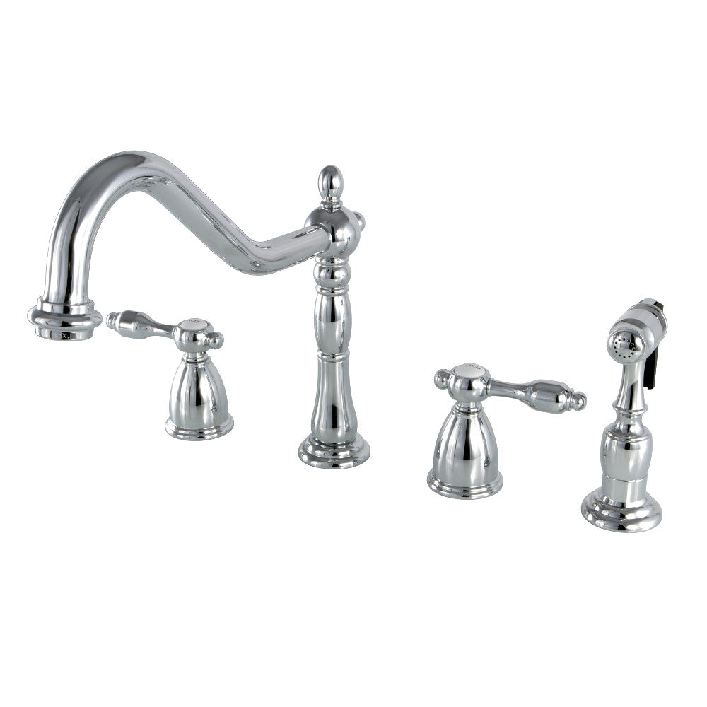 Kingston Brass KB1797TALBS Tudor Widespread Kitchen Faucet - Modern Pull-Down Sprayer, Oil-Rubbed Bronze Finish for Farmhouse & Traditional Kitchens