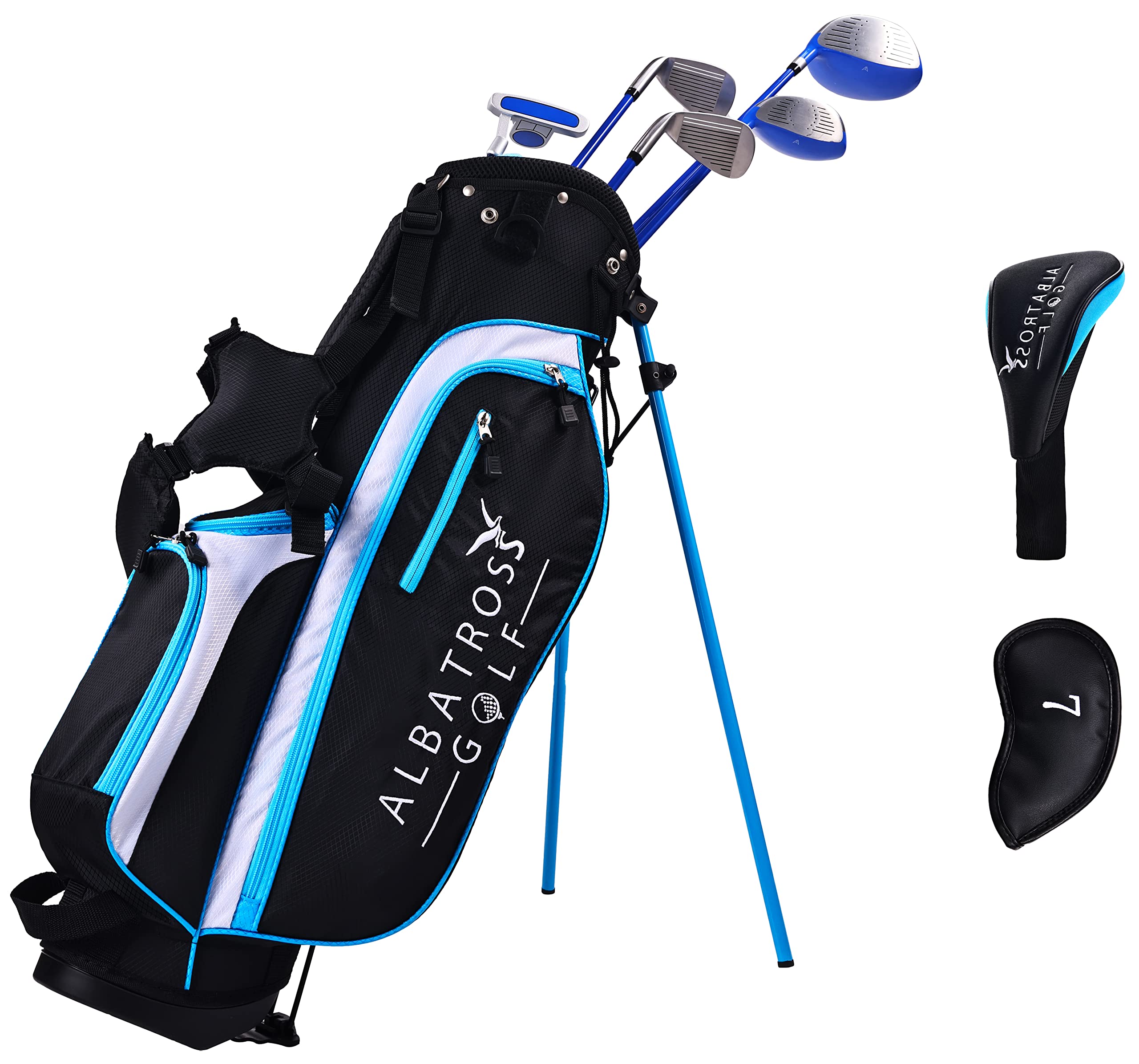 Junior Complete Golf Club Set with Stand Bag for Kids Age 3-12 - 7 or 8 Piece Right-Handed Youth Golf Clubs | Perfect for Beginners, Junior Golf Tournaments & Outdoor Family Activities