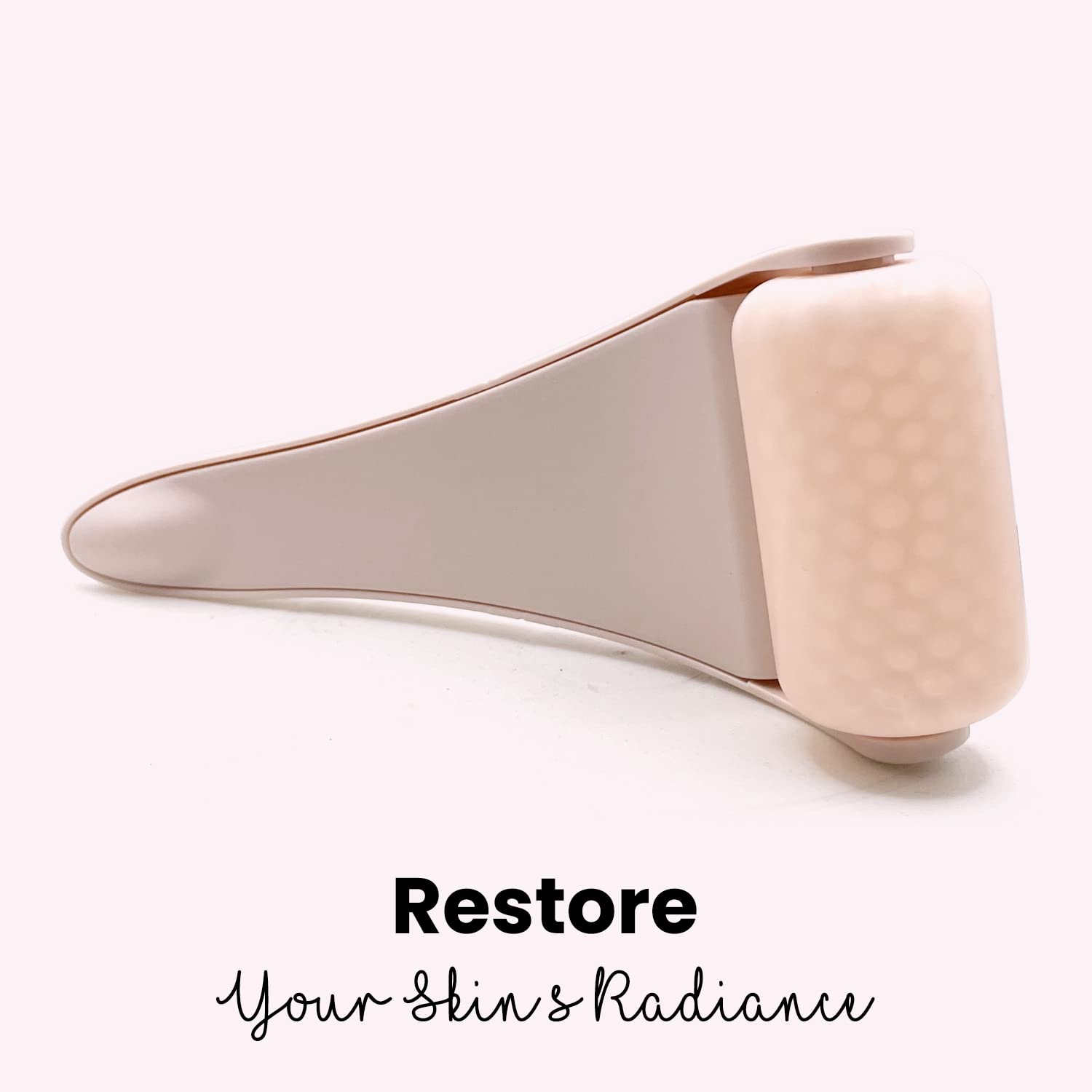 RoselynBoutique Ice Roller for Face Wrinkles & Puffiness Relief - Facial Massager for Skin Care & Self Care Gifts (Beige) - Perfect for Home Spa & Relaxation