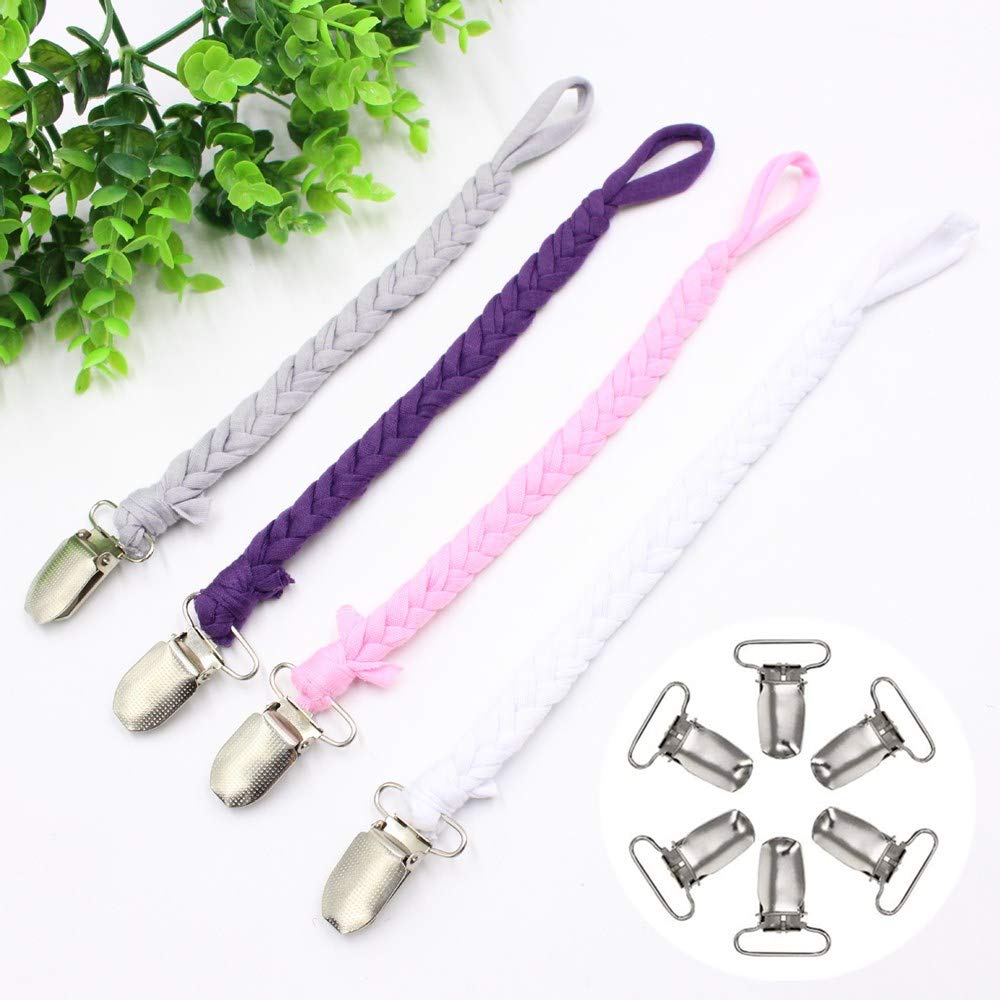 50 Pcs Metal Suspender Clips - 1 Inch T-Shape Pacifier Holder with Grip Teeth for Baby Dummies & Toys | Perfect for Baby Accessories, Pacifier Storage & Toy Organization