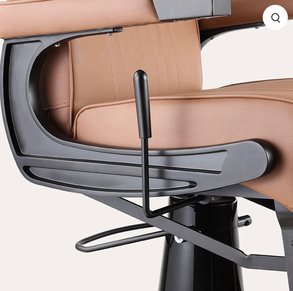 Professional Barber Chair for Salon & Home Use - Heavy Duty Hydraulic Styling Chair with Adjustable Height & Swivel Base - Perfect for Haircuts, Styling & Shaving