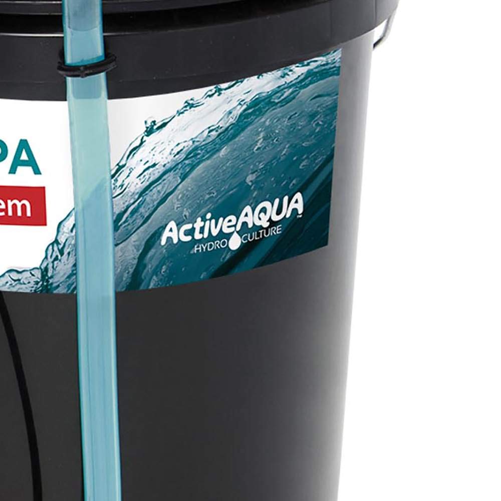 Active Aqua RS5GALSYS 5 Gallon Hydroponic Bucket System - Deep Water Culture Grow Kit with Air Pump & Hose (2 Pack, Black) for Indoor Herb Garden, Leafy Greens & Cannabis Cultivation