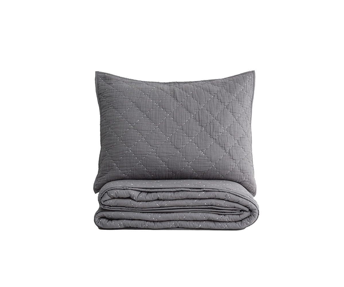 Luxury Plush Diamond Quilt Set with Shams - Soft & Cozy Bedding for Master Bedroom, Guest Room, or Dorm Decor