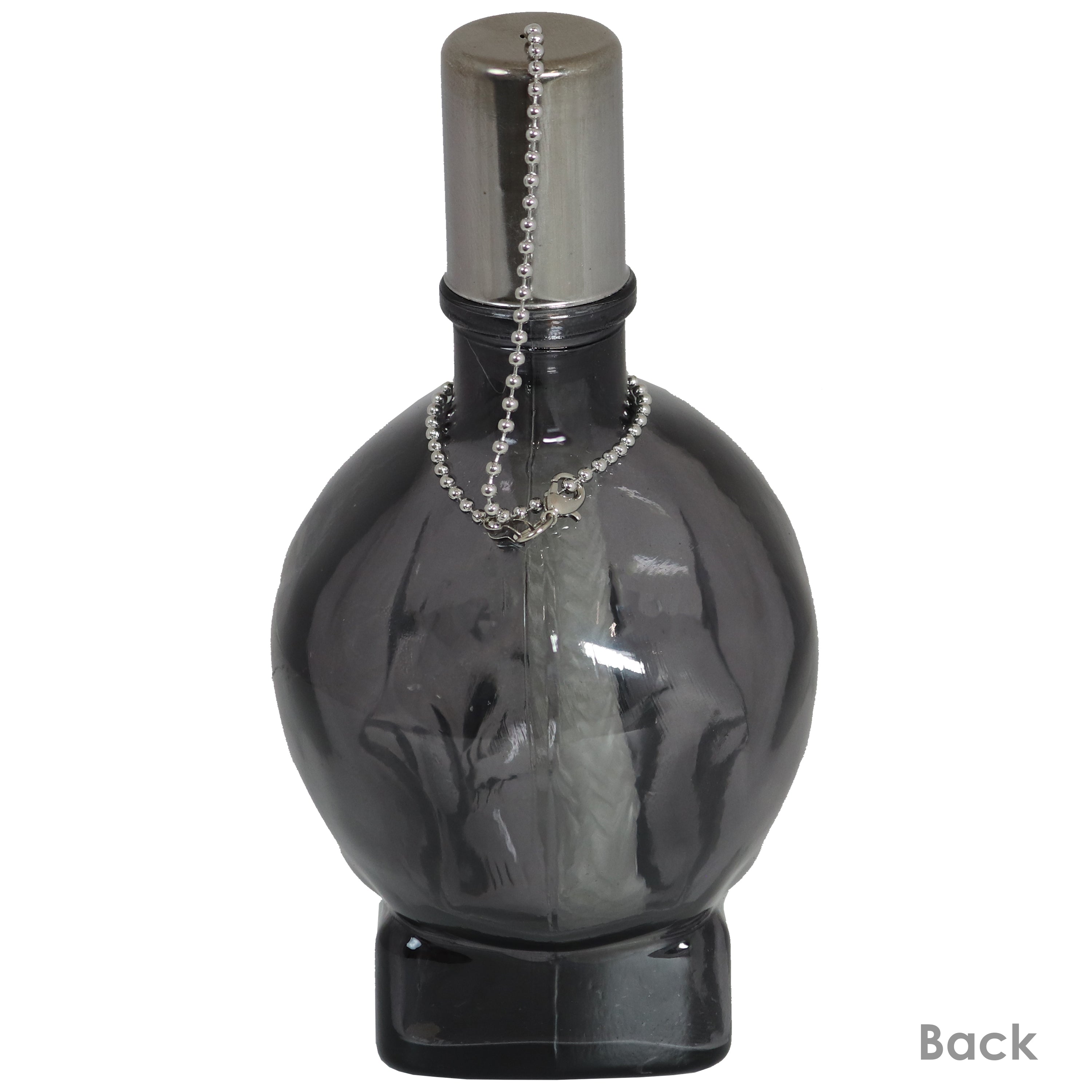 Sunnydaze Grinning Skull Glass Tabletop Torches - Outdoor Halloween Decorations, Patio Fire Pit Accessories, Spooky Party Centerpieces for Backyard, Garden & Poolside Gatherings