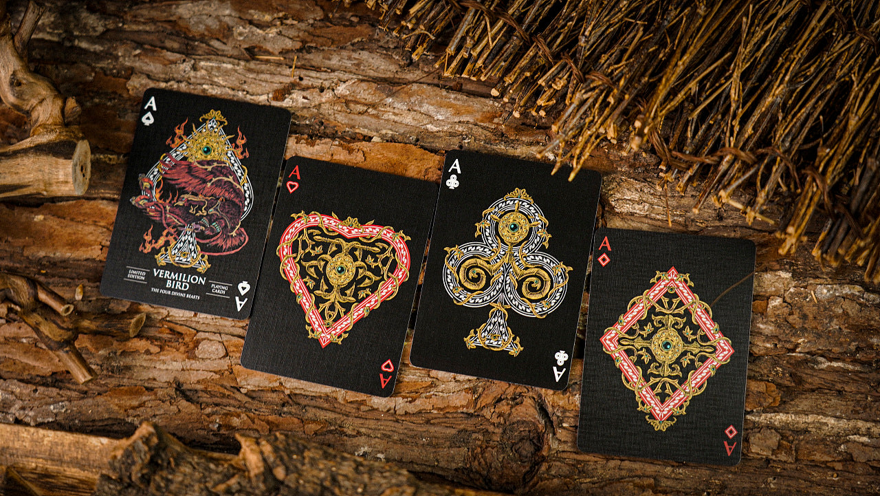 Vermilion Bird Luxury Playing Cards - Premium Quality Poker Cards for Magic Tricks, Cardistry & Casino Games - Perfect for Parties, Poker Nights & Collectors