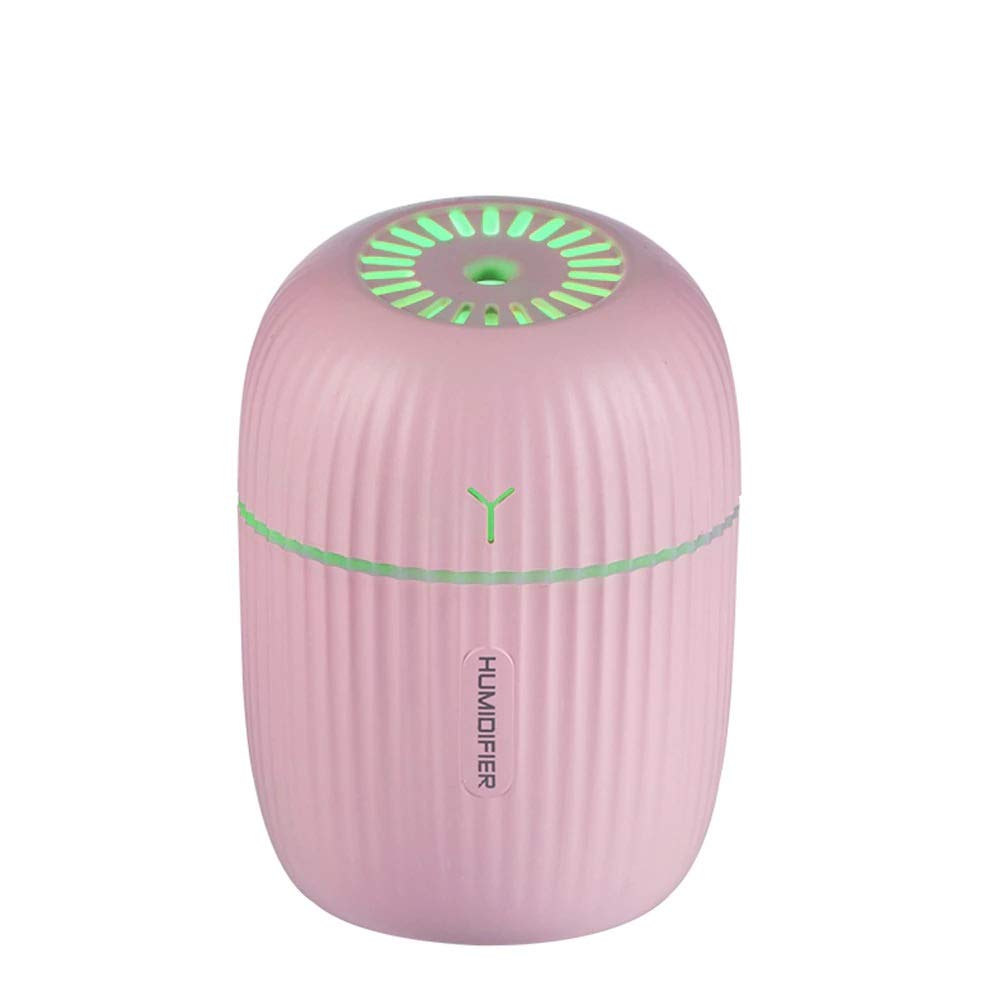 DLRBWAN 200ml USB Ultrasonic Cool Mist Humidifier - Portable Aromatherapy Diffuser with Romantic LED Light, Air Purifier for Home, Office, Nursery (Pink) - Perfect for Dry Air Relief & Relaxation