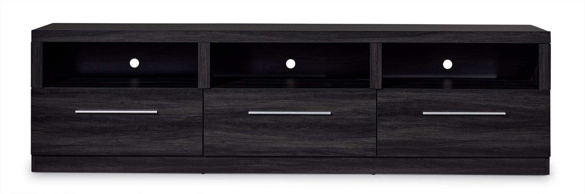 Bronte 80 Inch TV Stand with Storage - Charcoal Grey Entertainment Center for Living Room, Bedroom & Home Theater