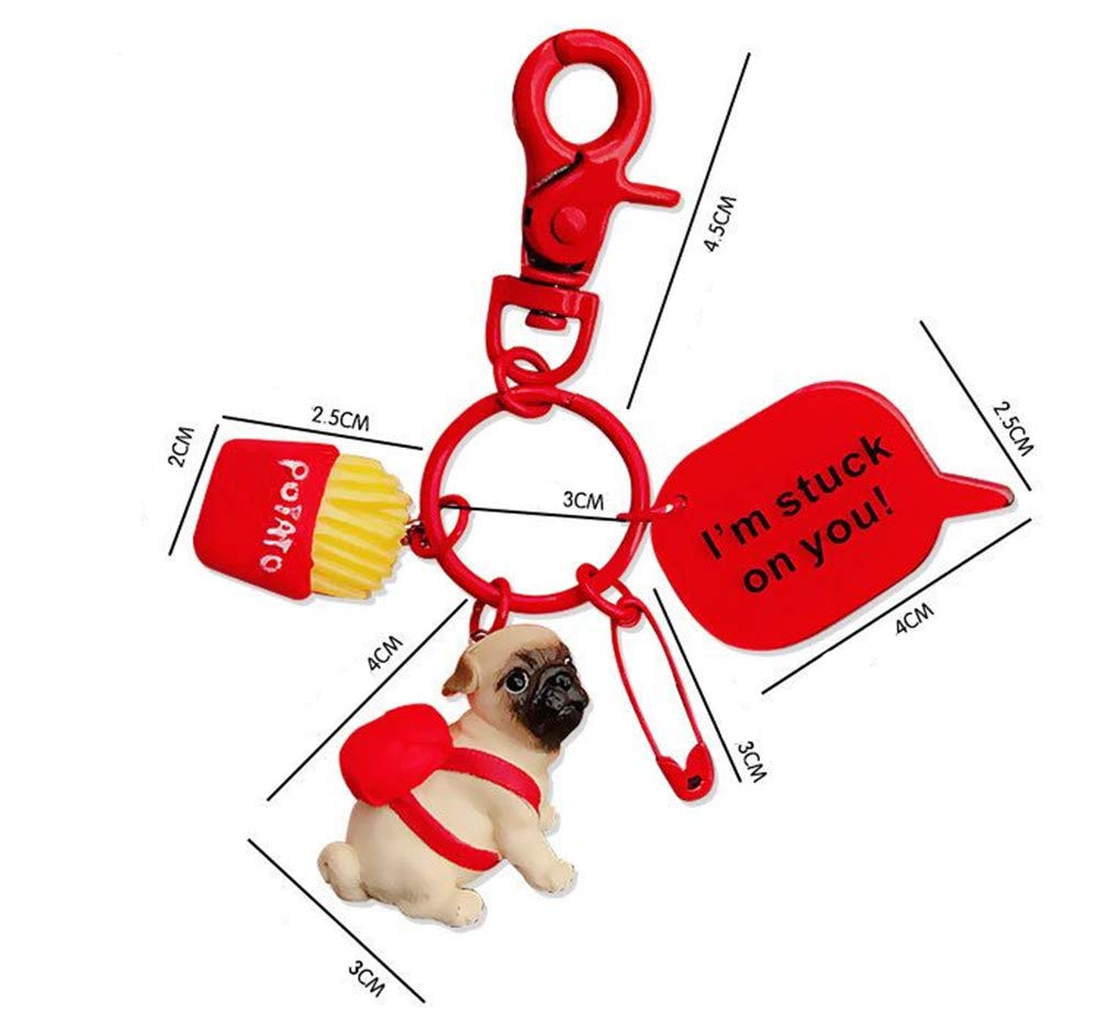 Adorable Puppy Dog Keychain - Cute Pet Accessory for Backpacks, Handbags & School Bags | Perfect Gift for Dog Lovers & Kids (Home, Office, Travel Use)