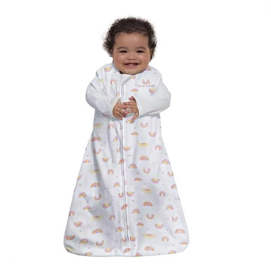 Halo Sleepsack Swaddle - 1.5 TOG Baby Sleeping Bag with Sunshine Rainbows Design | Soft & Safe Infant Swaddle for Newborns to 6 Months | Perfect for Nursery, Daycare & Travel