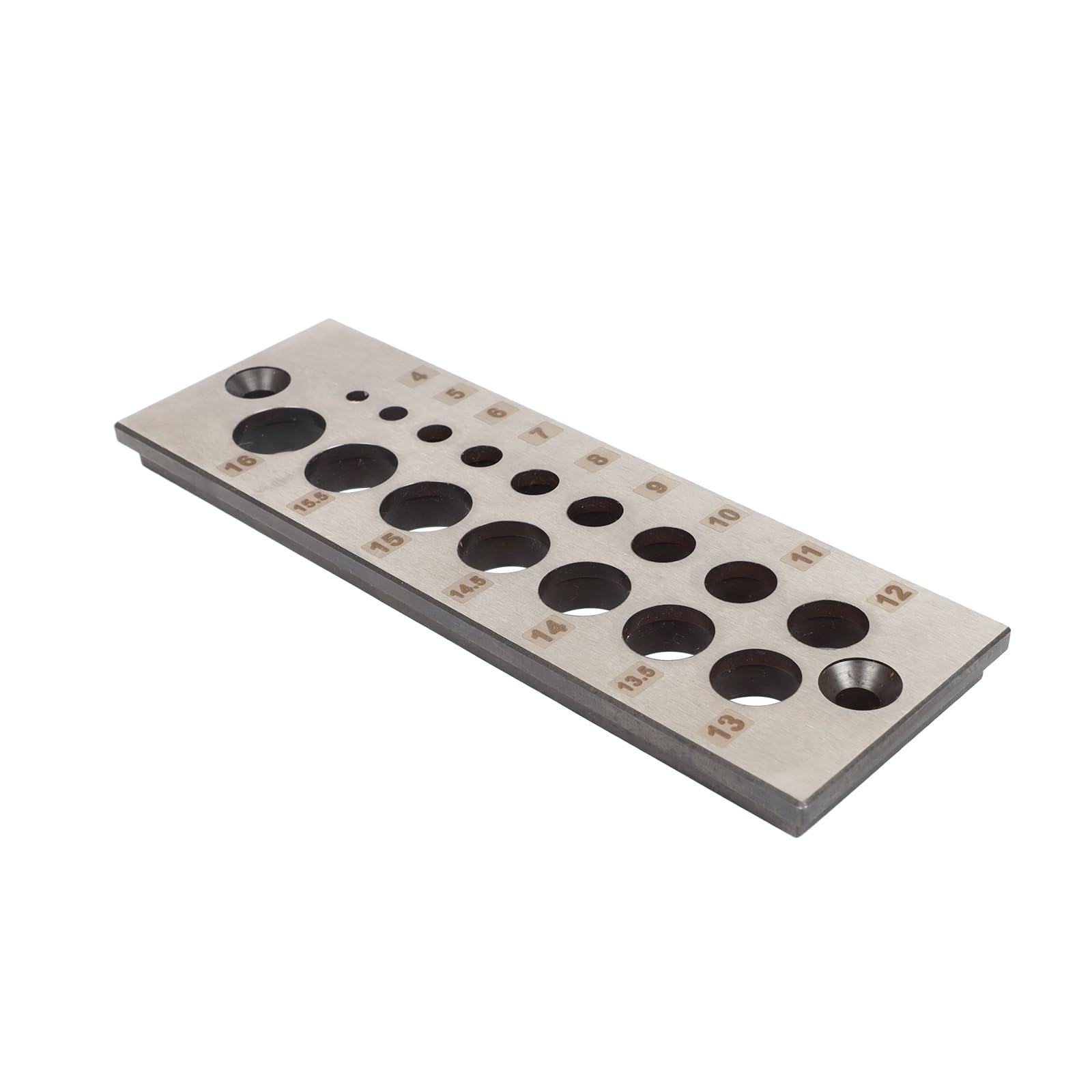 A2 Steel Dowel Plate - 16 Hole Dowel Maker (0.4cm to 1.6cm) for Woodworking Projects | Perfect for DIY Furniture Making & Wood Joinery
