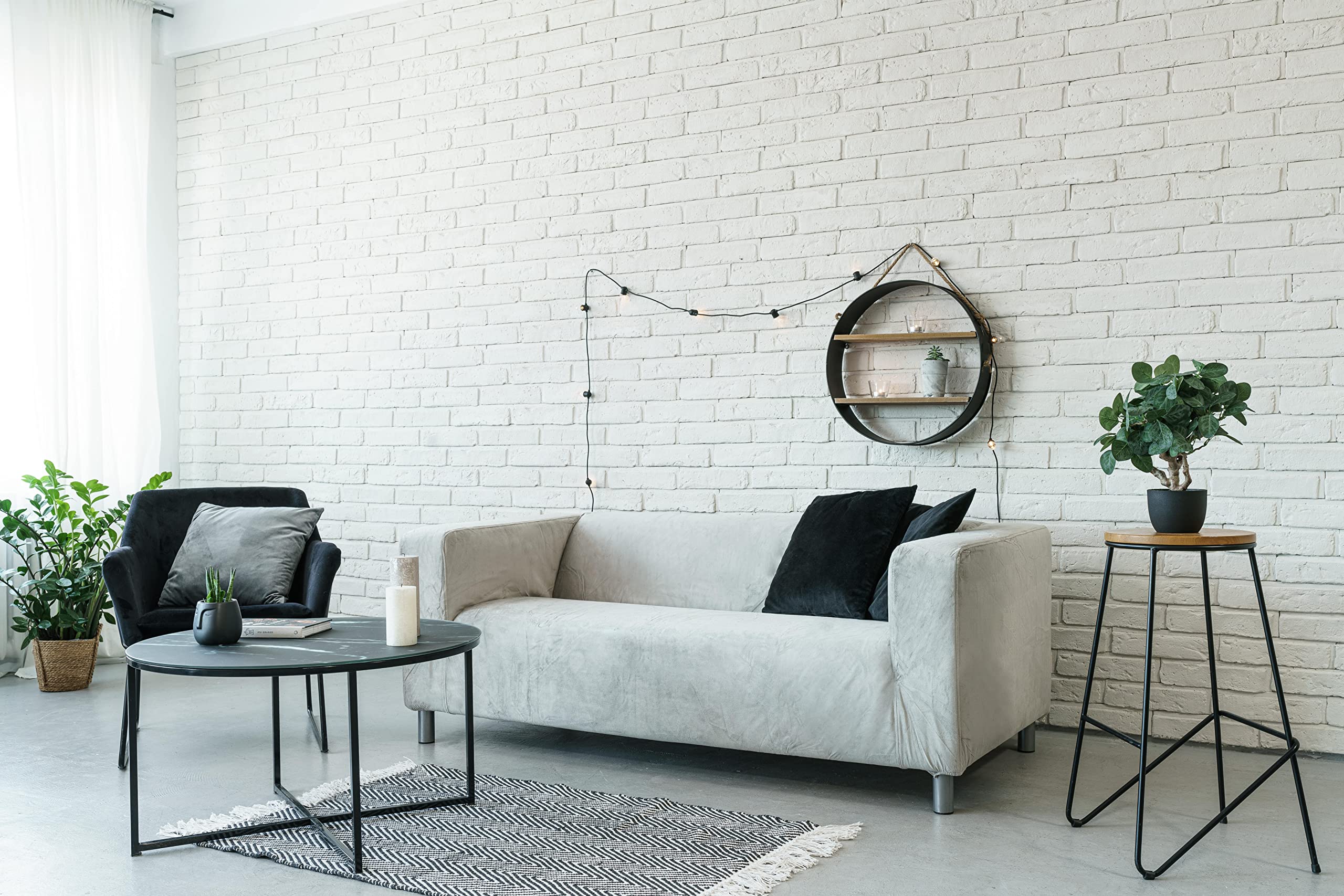 MASTERS OF COVERS Klippan 2-Seater Sofa Slipcover - Grey Velvet Stretchable Furniture Protector | Classic Style | Handmade | Machine Washable | Perfect for Living Room, Bedroom & Home Decor