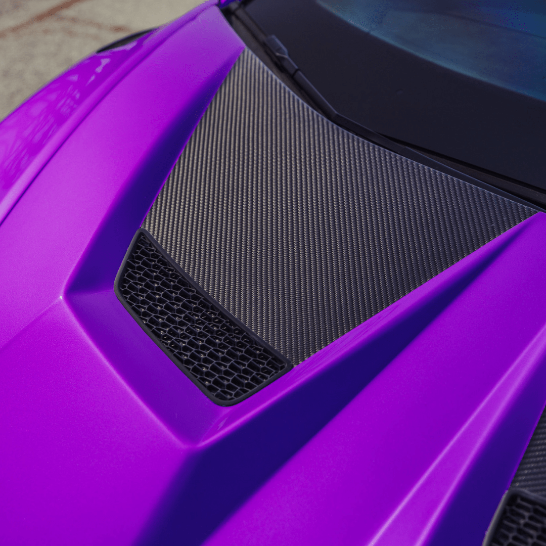 Lamborghini Huracan Performante Vicenza Edition Carbon Fiber Hood - 2x2 Gloss Carbon Fiber Aero Bonnet for Supercar Performance & Style Upgrade | Perfect for Racing, Car Shows & Luxury Vehicle Customization