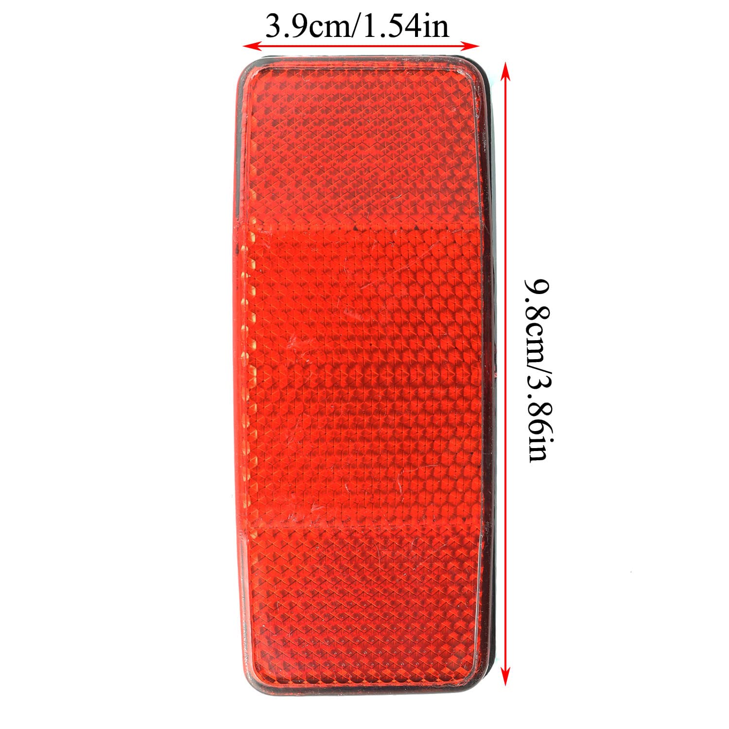 1PCS Red Bicycle Rear Rack Reflector 98x39mm - Mountain Bike Safety Accessories for Night Riding & Cycling Commuting