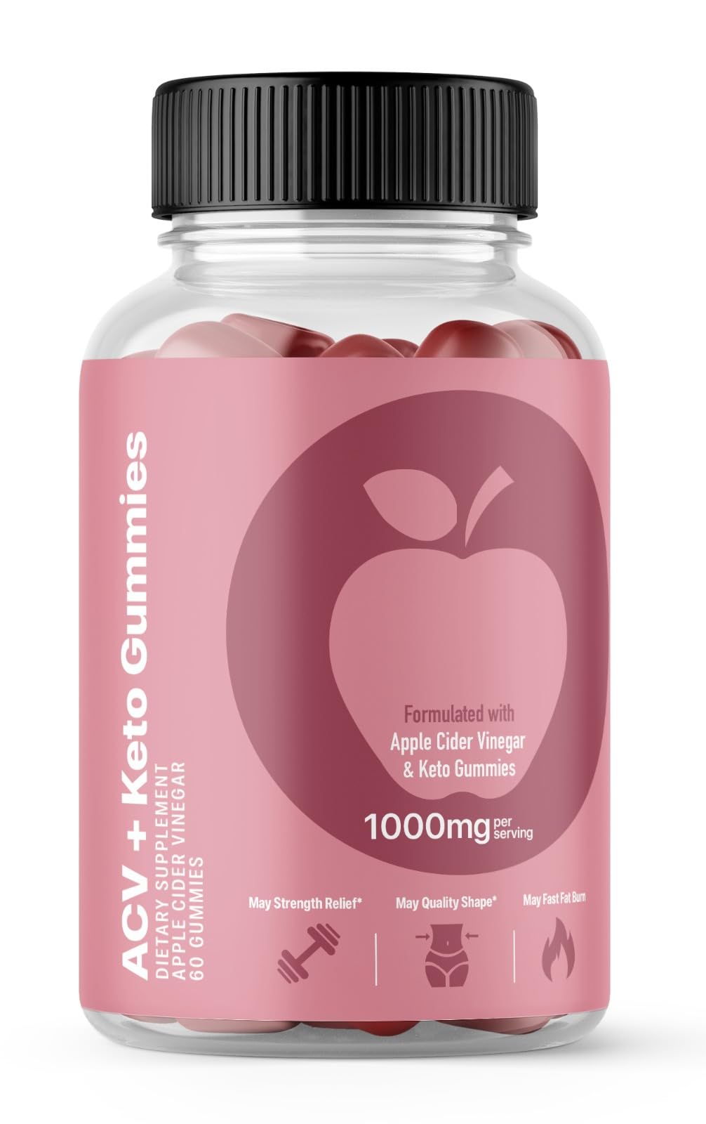 Svelte ACV Gummies 1000mg - Advanced Apple Cider Vinegar Formula with Vitamin B12, 60 Count | Supports Weight Management & Digestive Health | Perfect for Daily Wellness Routine & On-the-Go Nutrition