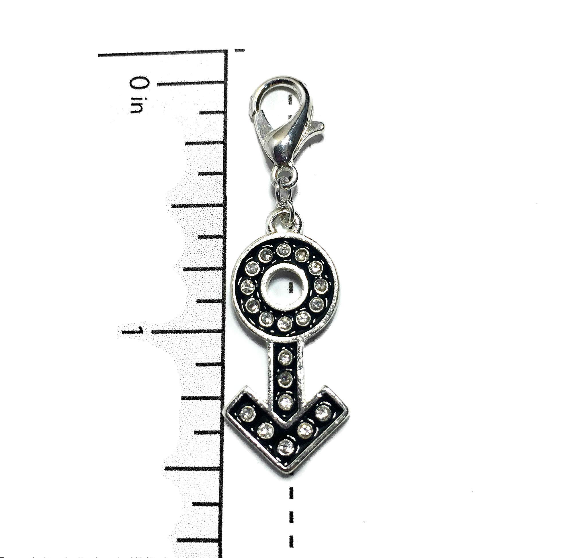 Rhinestone Crystal Charms for Bracelet, Anklet & Necklace - Hot Wife, Queen, Queen of Spades, BBC, QOS, Swinger & Cuckold Jewelry - Perfect for Couples, Swingers & Lifestyle Events