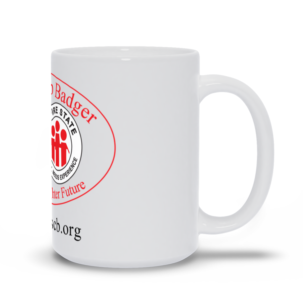 Lions Camp Badger Mug with Color Logo - Durable Ceramic Coffee Cup for Camping, Office & Home Use