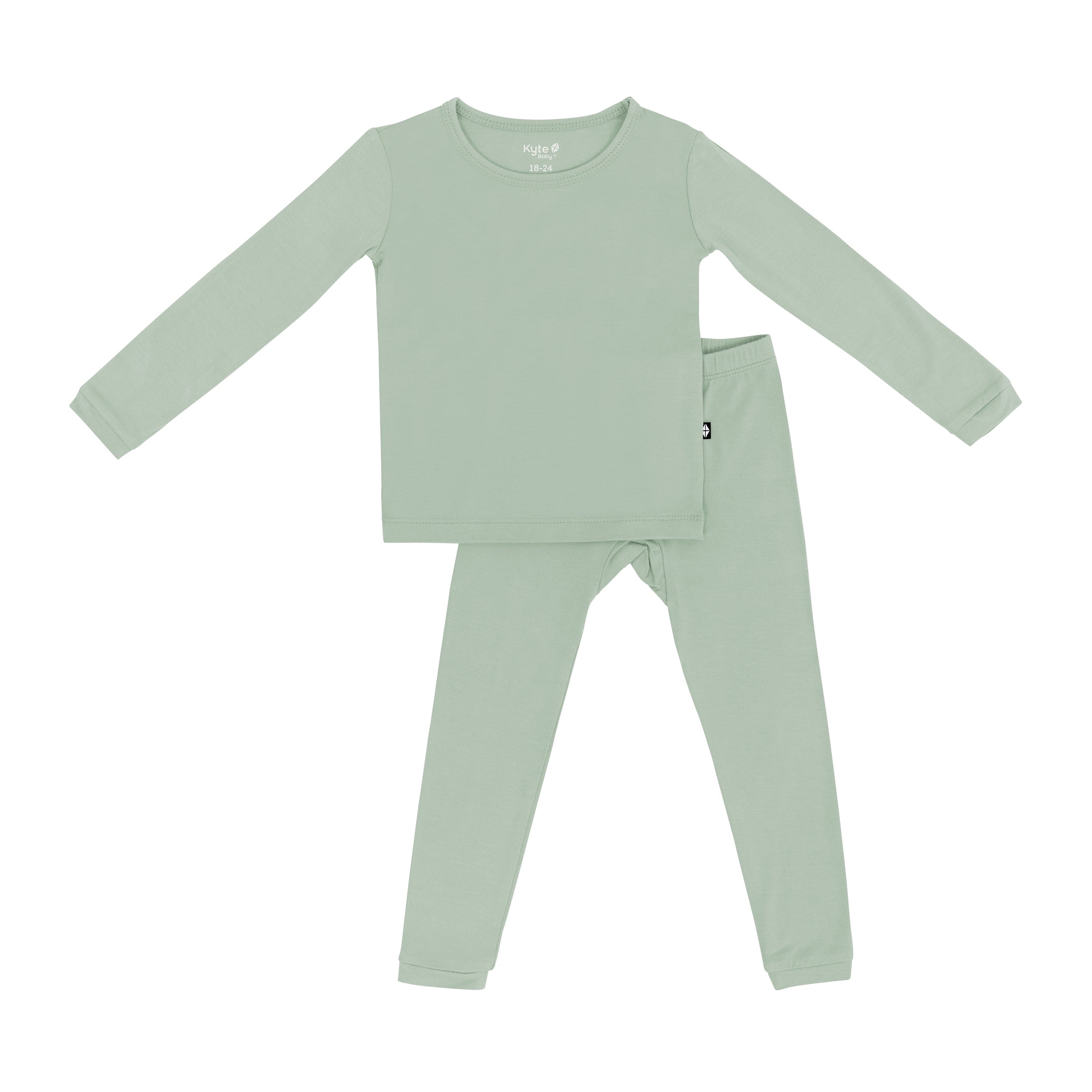Soft & Cozy Thyme Green Long Sleeve Pajama Set for Women - Perfect for Winter Nights & Lounging at Home