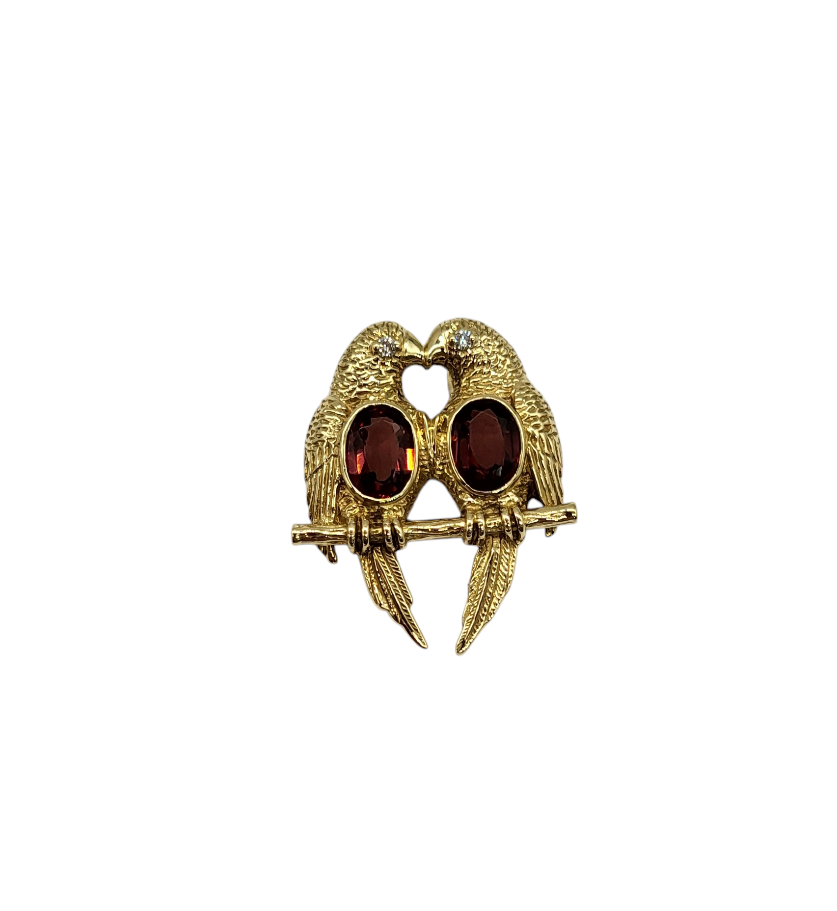 14K Gold Parrot Pendant Necklace with Genuine Garnet Gemstone - Elegant Jewelry Gift for Women, Perfect for Birthdays, Anniversaries & Special Occasions