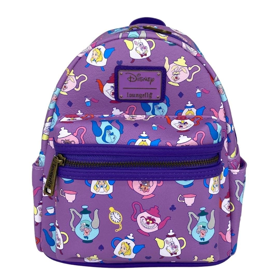 Loungefly Exclusive Alice in Wonderland Tea Pots Double Strap Shoulder Bag - Cute Disney Crossbody Purse for Women, Collectible Novelty Handbag - Perfect for Theme Parks, Cosplay & Disney Fans