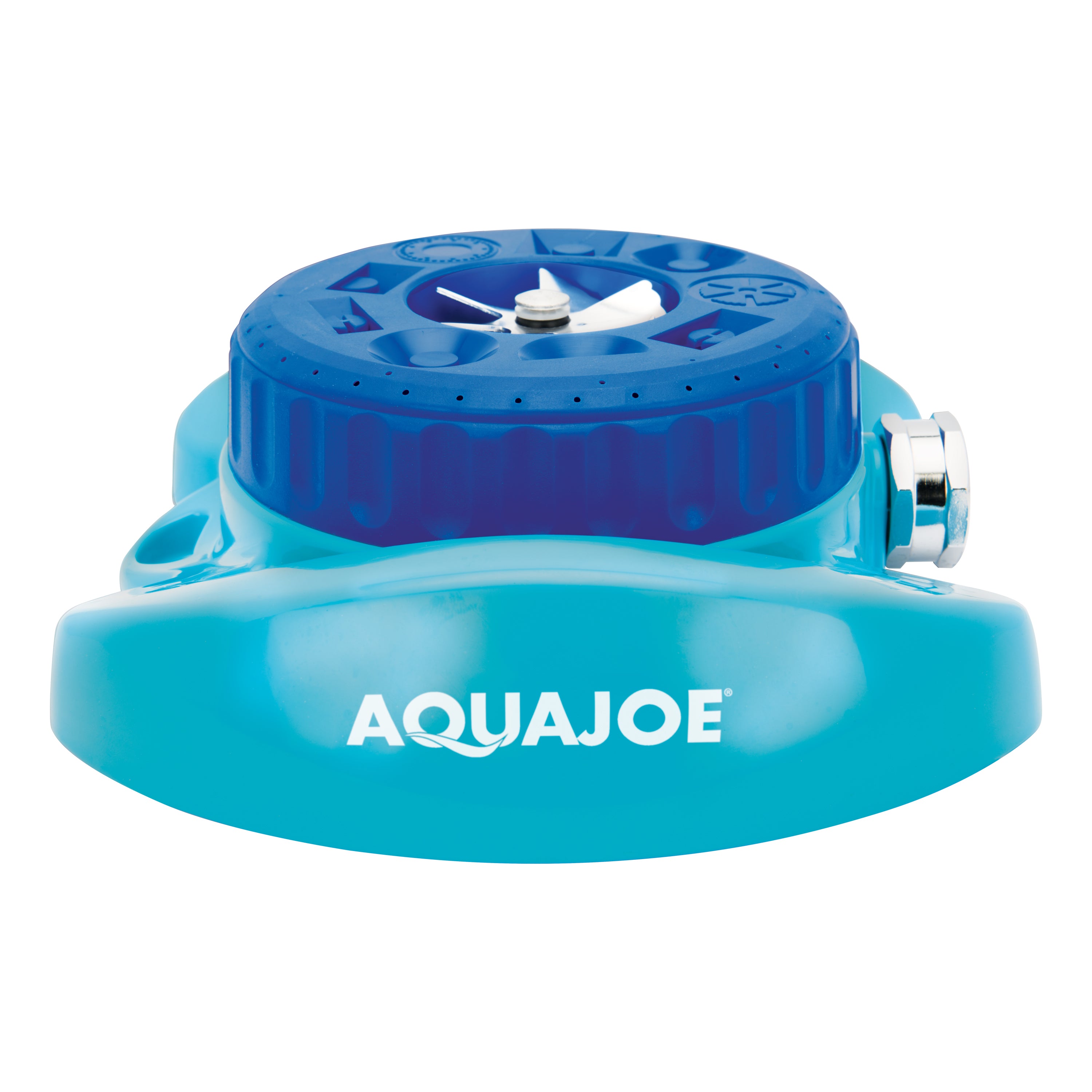 Aqua Joe AJ TSSBM Heavy Duty Metal Turret Sprinkler - 9 Adjustable Spray Patterns, 1022 Sq. Ft Coverage - Perfect for Large Lawns, Gardens & Landscaping
