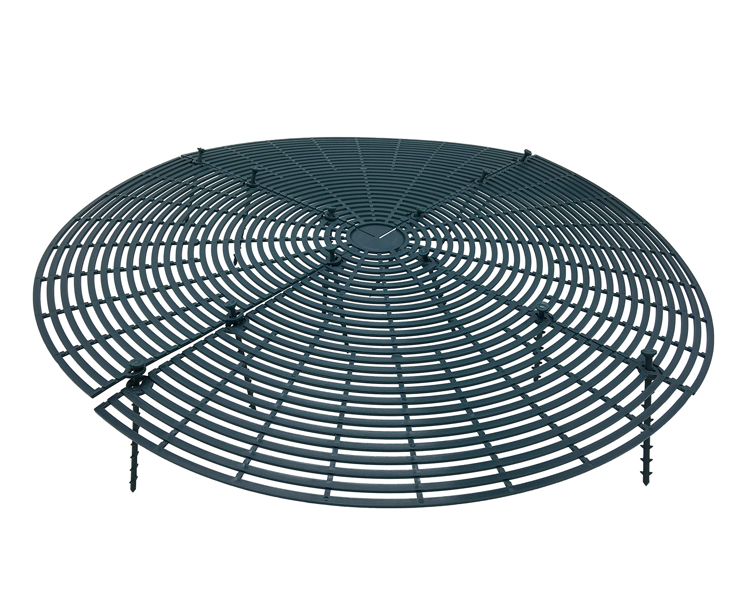 20.8 Inch Plant Pot Grid Cover - 2 Pack Dark Green Flower Pot Protector for Indoor/Outdoor Plants | Child & Pet Safety Barrier for Home Garden, Balcony, and Nursery Decor