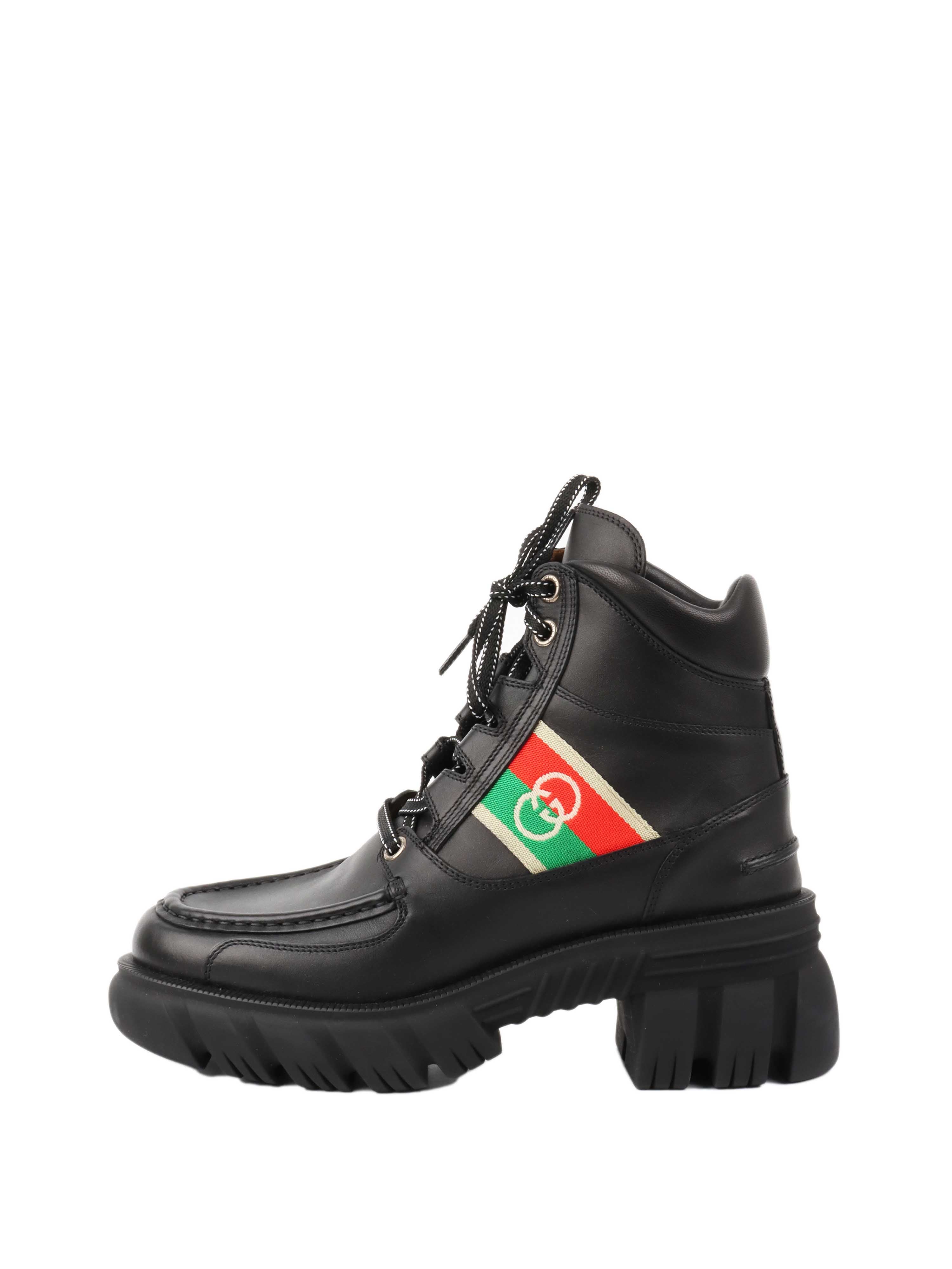 Gucci Black Interlocking GG Ankle Boots for Women - Luxury Leather Chelsea Boots with Gold Hardware - Perfect for Fall Fashion, Date Nights & Office Wear