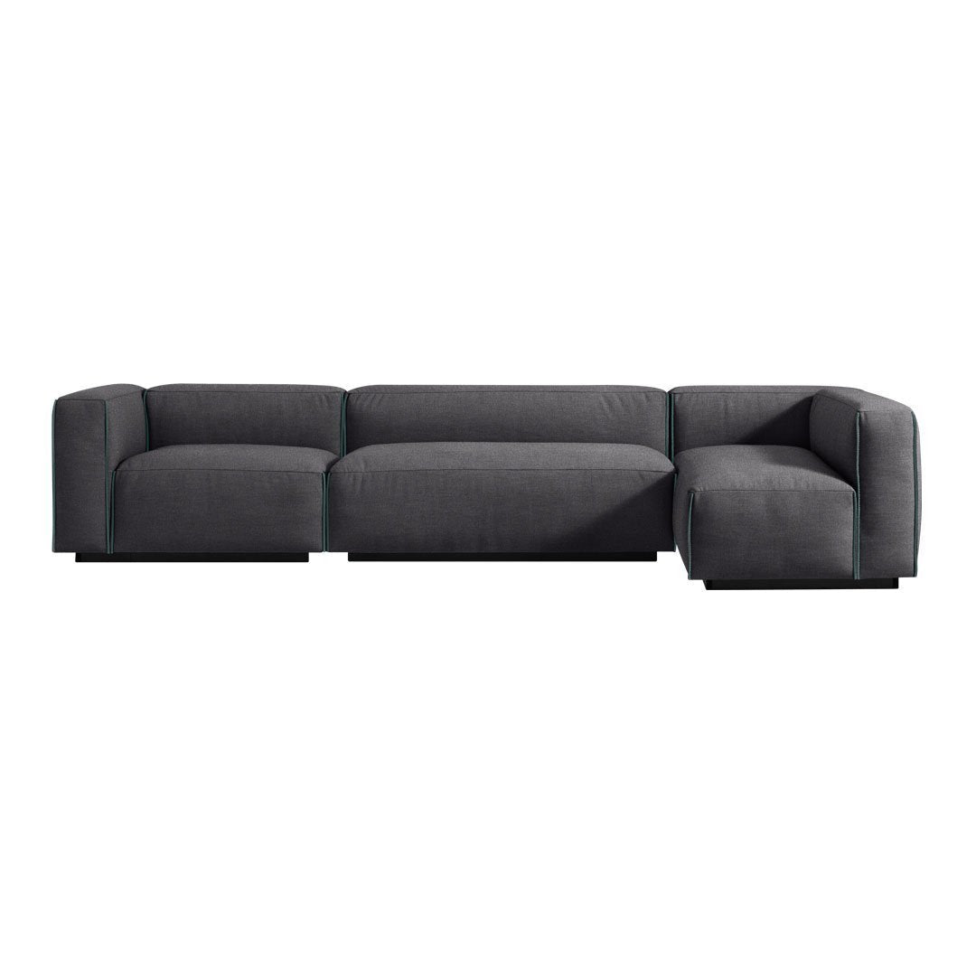Cleon Medium+ Sectional Sofa - Modern L-Shaped Couch with Reversible Chaise, Soft Fabric Upholstery - Perfect for Living Room, Family Room & Small Spaces