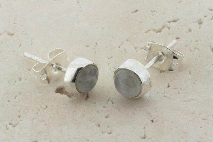 6mm Moonstone Stud Earrings for Women - Elegant Sterling Silver Jewelry for Everyday Wear & Special Occasions