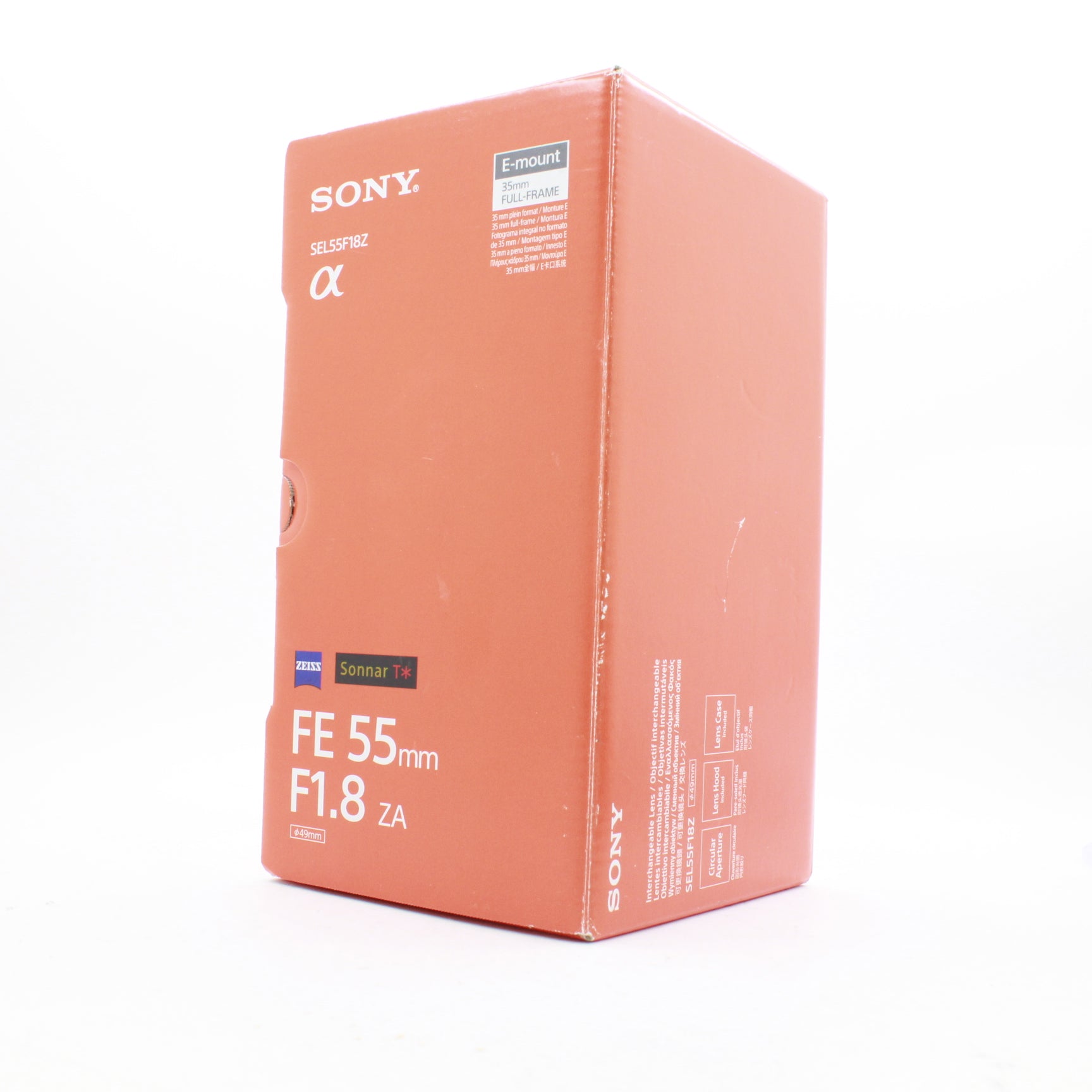Used Sony FE 55mm f/1.8 Zeiss Sonnar T* ZA Lens with Box - Premium Portrait & Low-Light Photography for Sony Mirrorless Cameras
