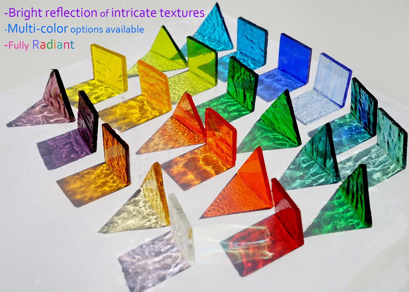 200G Bulk Transparent Textured Stained Glass Mosaic Tiles - 4 Vibrant Shapes for DIY Crafts, Mosaic Art & Home Decor (Lipstick Red) | Perfect for Window Art, Jewelry Making & DIY Gift Projects