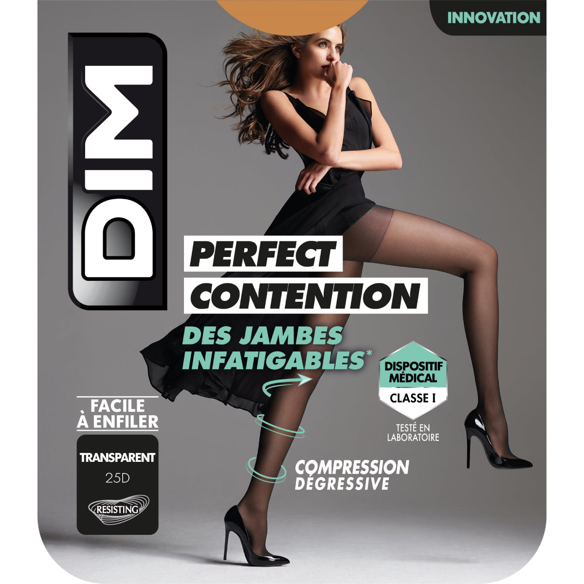 DIM Perfect Contention 25D Women's Transparent Gazelle Tights - Ultra Sheer Pantyhose for Everyday Wear, Office & Special Occasions